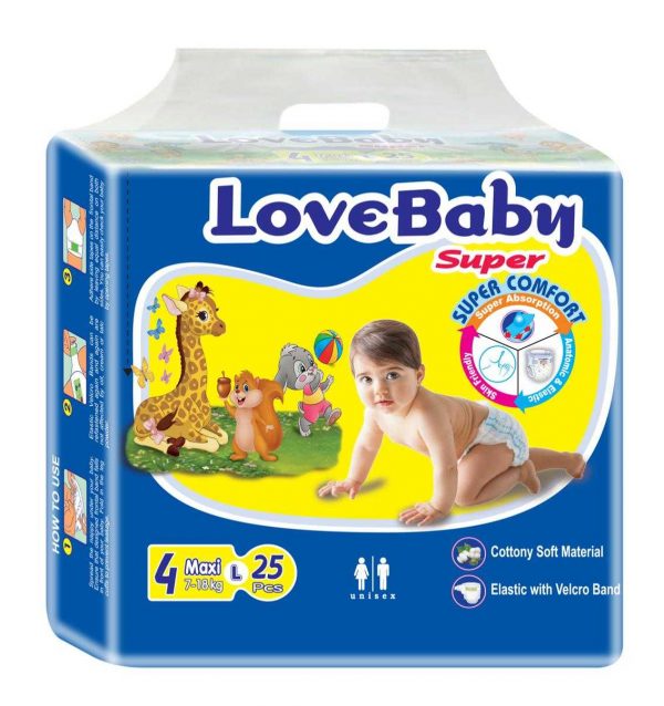Love Baby Super Diaper Belt 25pcs | diapers price in bangladesh
