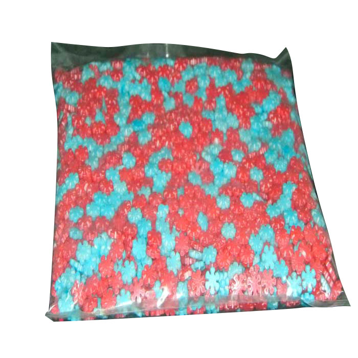 Polymer Clay Flower Sprinkles Blue Red
