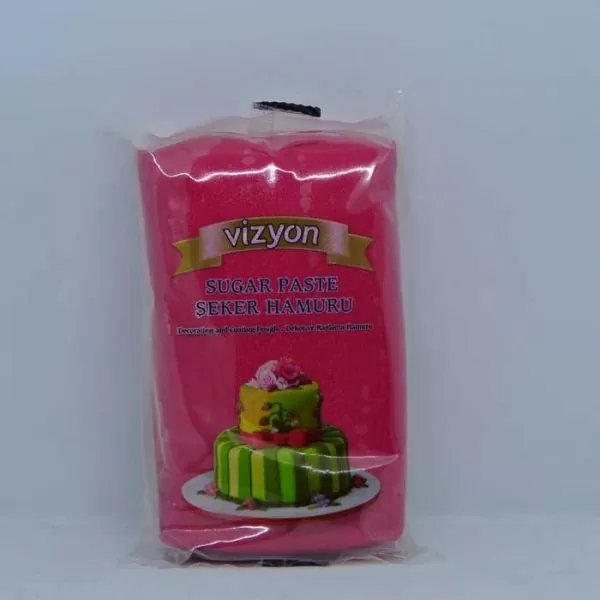 Vizyon Cake Fondant Pink 500gm | pink fondant price bd