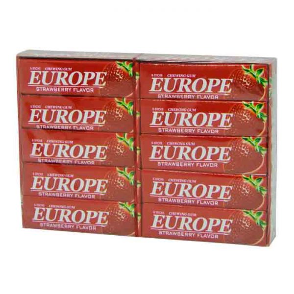 Europe Strawberry Chewing Gum 20pcs | Chewing Gum Price bd