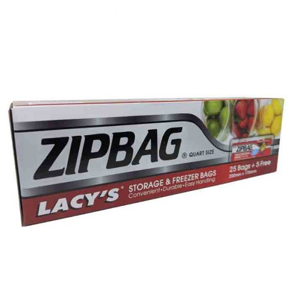 Lacy’s Zipbag Quart size 200 x 175 | Buy zip bag online
