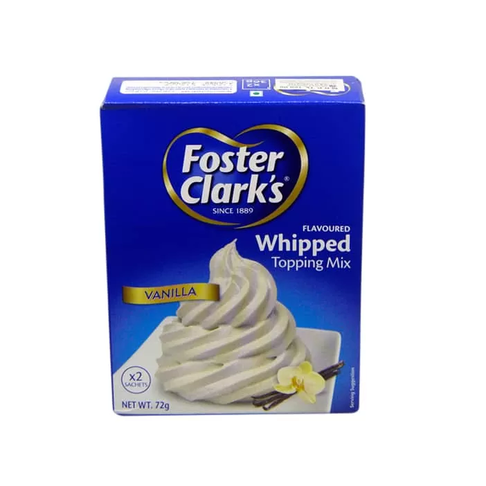 8. Foster Clarks Flavored Whipped Topping Mix 72gm Vanilla