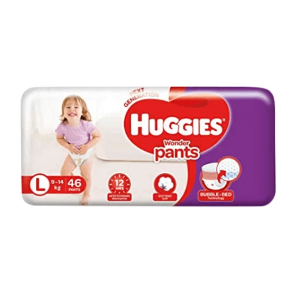 Large 9-14Kg 46pcs huggies diaper wonder pants price in bangladesh