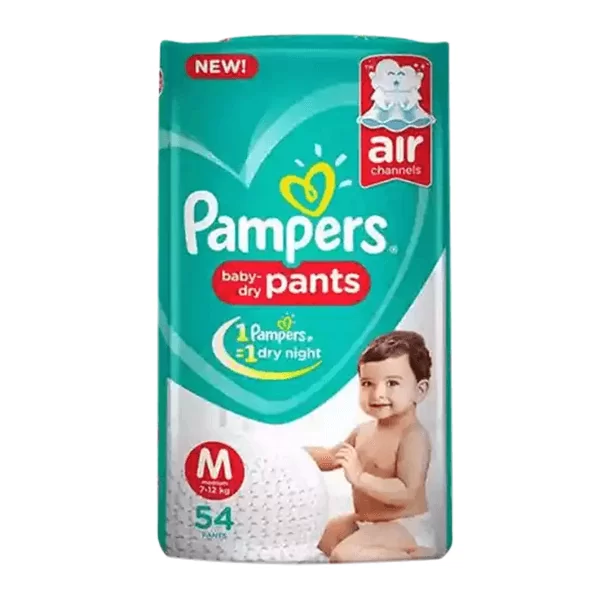 Pampers Pants Diaper M 7-12kg 54 Pcs | Diapers price in bangladesh