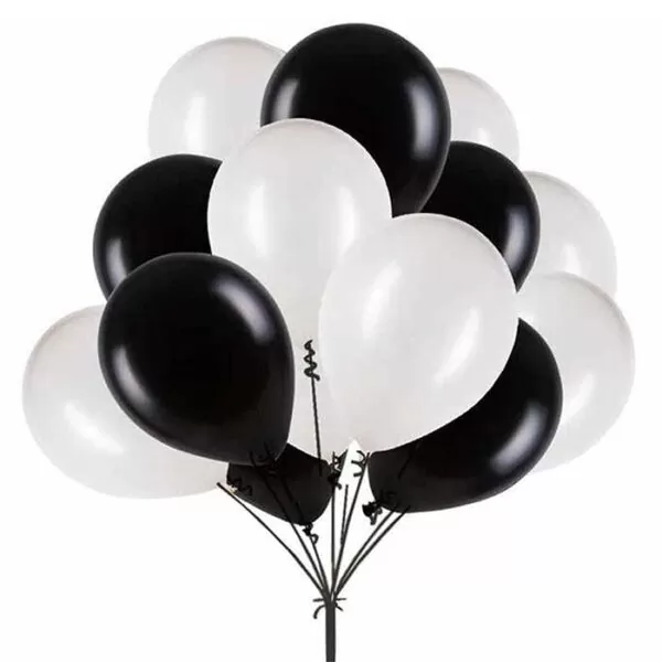 Black and White Combination Balloon 100pcs | Birthday Balloon price bd