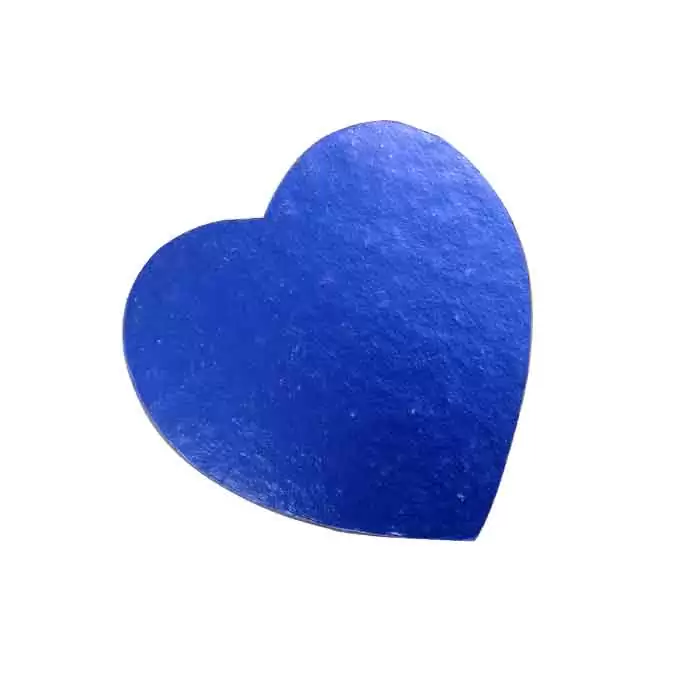 Heart shape cake board blue